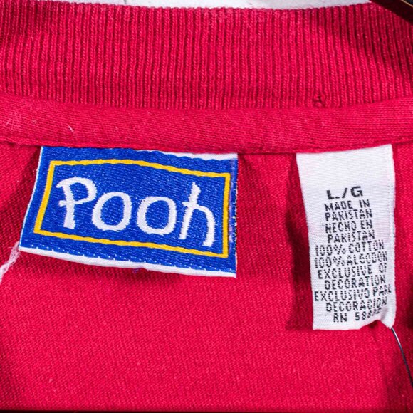 Disney Pooh Tigger T-Shirt An Apple A Day Large Y2K VTG Movie Cartoon - Picture 7 of 8